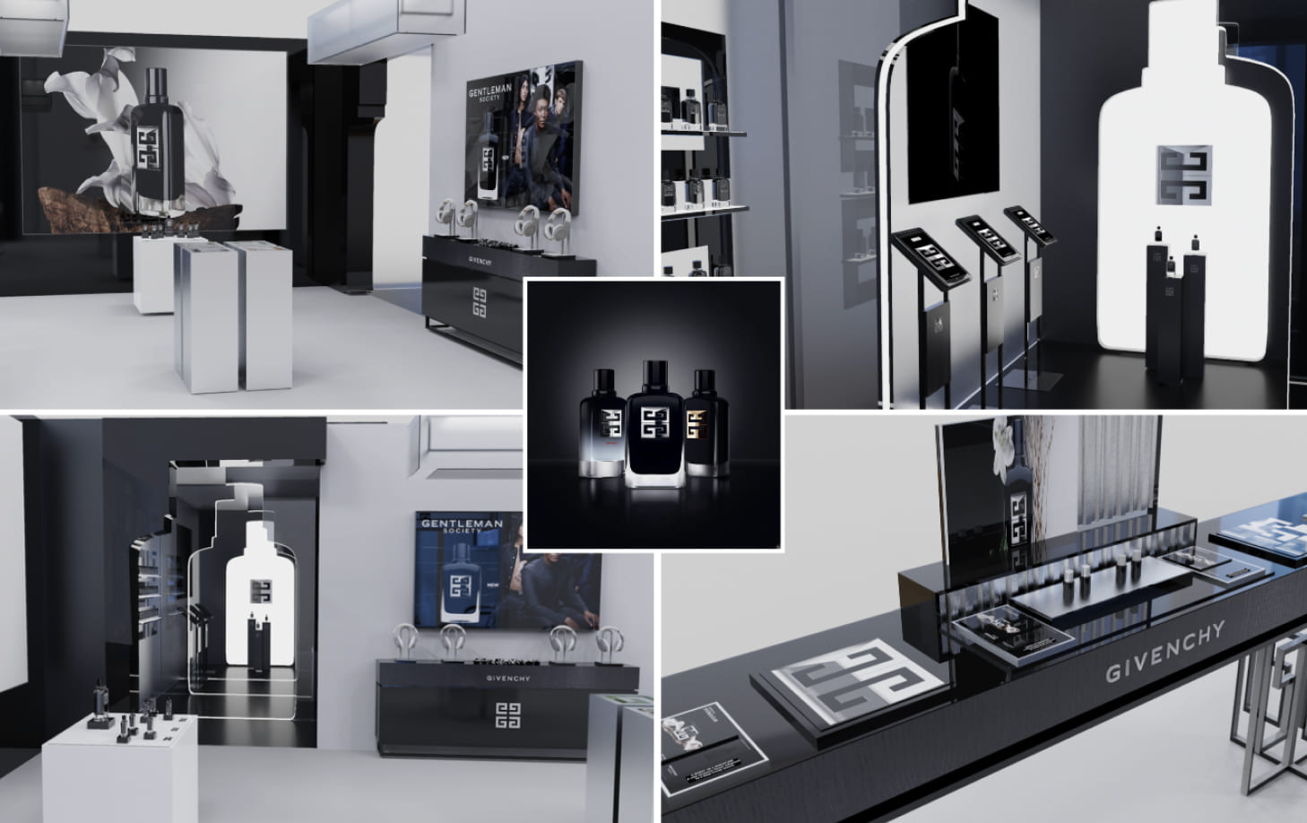 Black Boutique Retail Interior Grid