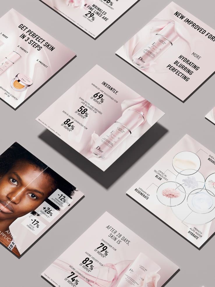 Editorial Skincare Grid Layout